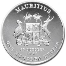 Rs100 Silver Coin to Commemorate the Centenary of the Arrival of Mahatma Gandhi in Mauritius